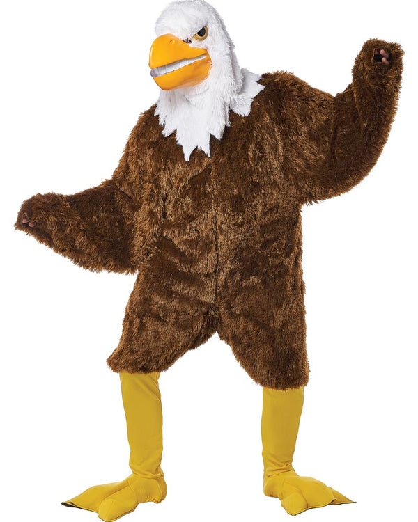 Eagle Maniac Mascot Adult Costume