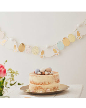 Easter Bunny and Eggs Paper Garland