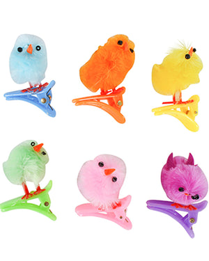 Easter Chicken With Clip Decoration 3cm Pack of 6