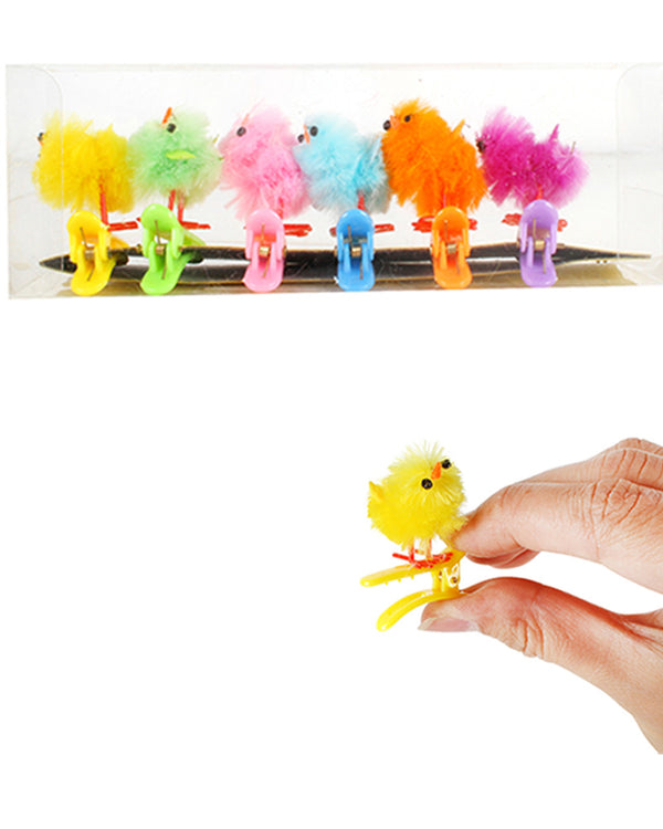 Easter Chicken With Clip Decoration 3cm Pack of 6