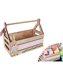 Easter Treat Wooden Basket 22cm