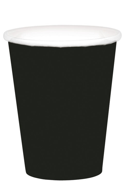 Jet Black 266ml Paper Cups Pack of 20