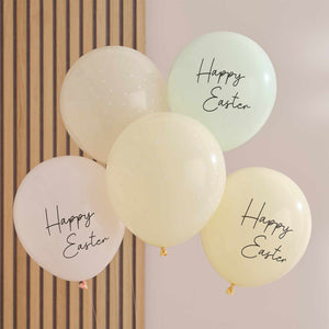 Hey Bunny Pastel Happy Easter Balloons Pack of 5