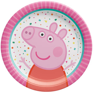 Peppa Pig Confetti Party 7in / 17cm Paper Plates Pack of 8