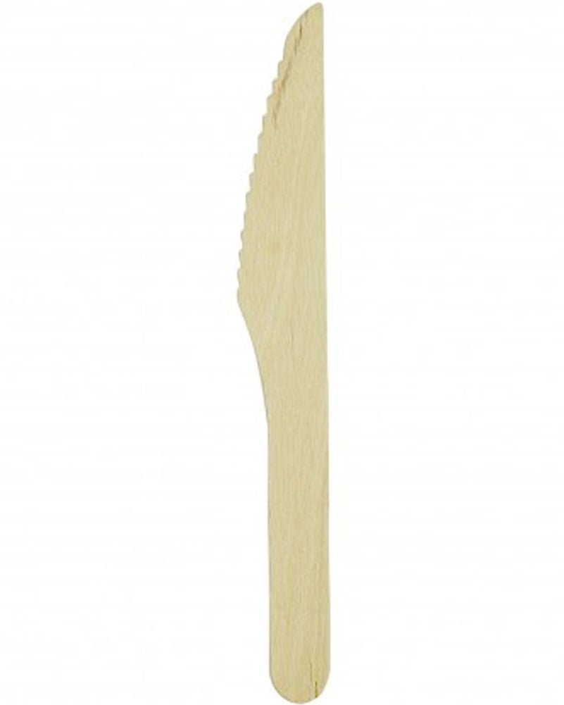 Eco Brown Wooden Knives Pack of 100