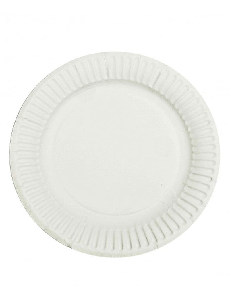 Eco White 23cm Round Paper Plates Pack of 50