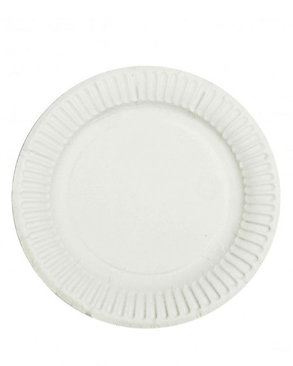 Eco White 23cm Round Paper Plates Pack of 50