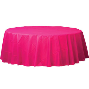 Plastic Round Tablecover-Magenta