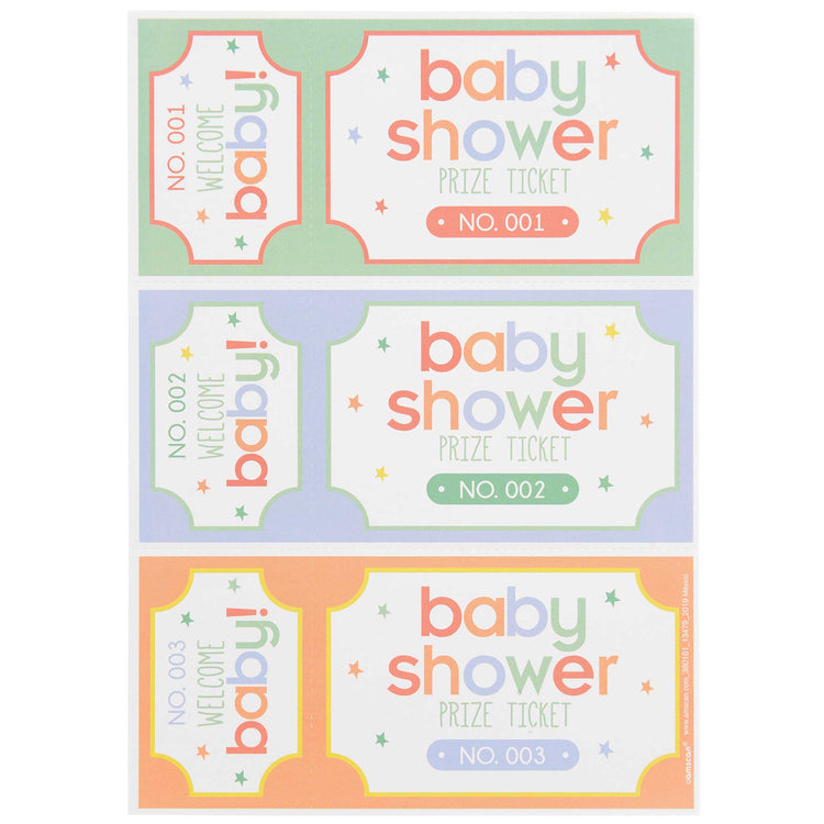 Baby Shower Prize Tickets Pack of 48