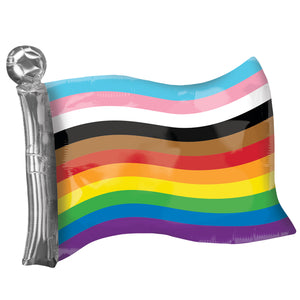 SuperShape XL LGBTQ Rainbow Flag Balloon