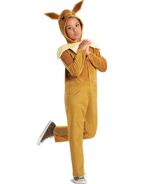 Pokemon Eevee Hooded Classic Jumpsuit Kids Costume