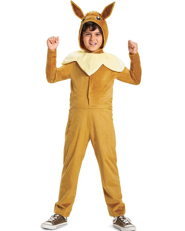 Pokemon Eevee Hooded Classic Jumpsuit Kids Costume