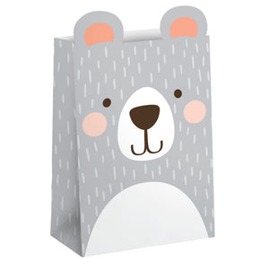 1st Birthday Bear Paper Treat Bags 20cm x 11cm Pack of 8