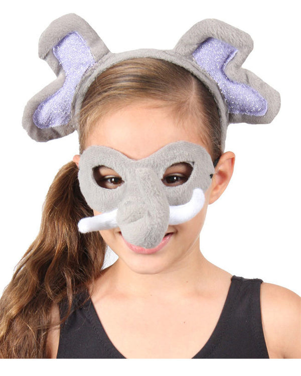 Elephant Headband and Mask Set