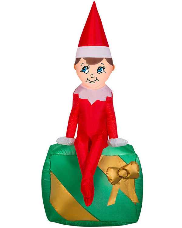 Elf On The Shelf Elf On Present Small Christmas Inflatable (US PLUG)