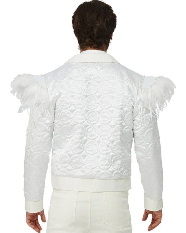 Elton John Feather Jacket Mens Costume