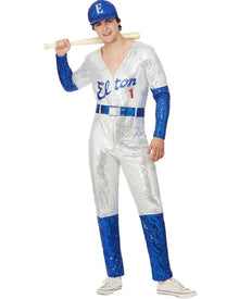 Elton John Sequin Baseball Deluxe Mens Costume