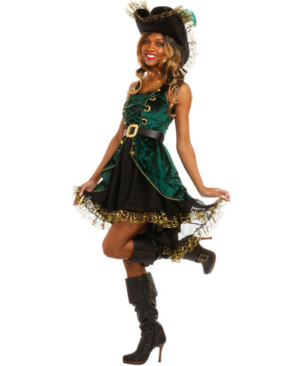 Emerald Pirate Womens Costume