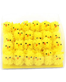 Yellow Flannel Chicks Pack of 24