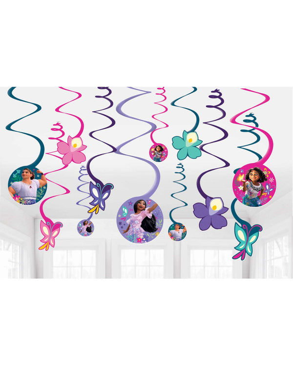 Disney Encanto Spiral Hanging Decorations Pack of 12