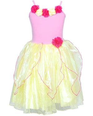 Enchanted Blossom Yellow Fairy Girls Costume