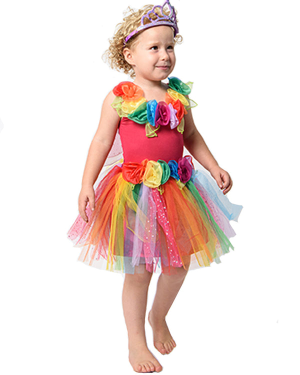 Enchanted Fairy Rainbow Dress Girls Costume