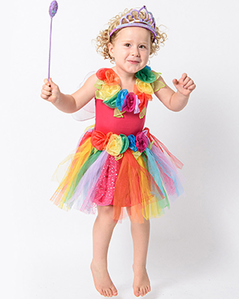 Enchanted Fairy Rainbow Dress Girls Costume