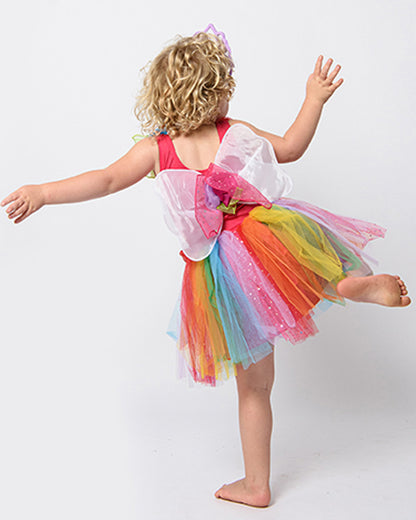 Enchanted Fairy Rainbow Dress Girls Costume