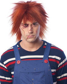 Evil Doll Short Auburn Halloween Wig