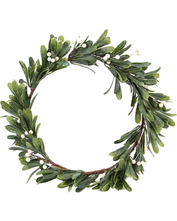 Natural Misteltoe Christmas Wreath 40cm