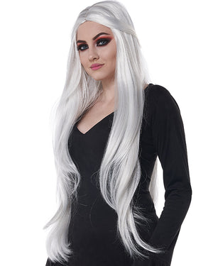 Extra Long White Cosplay Wig