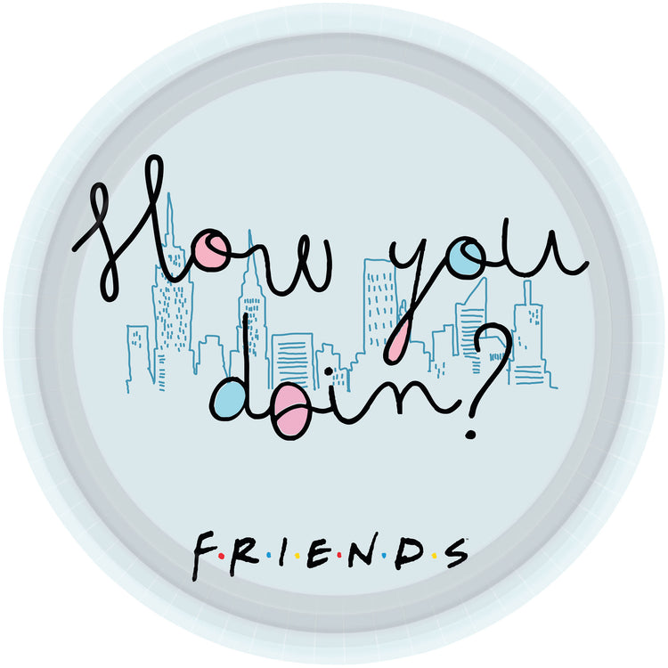 Friends 9in / 23cm Paper Plates Pack of 8