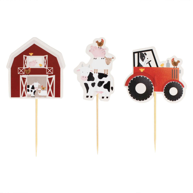 Farm Friends Cake Cupcake Toppers