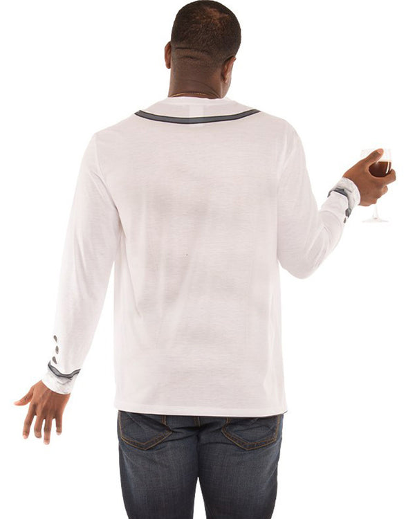 White Tuxedo Faux Real Mens T Shirt