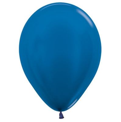 Sempertex 30cm Metallic Blue Latex Balloons 540 100PK Pack of 100