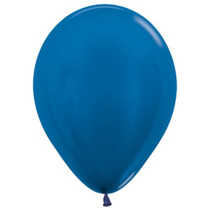 Sempertex 12cm Metallic Blue Latex Balloons 540 Pack of 50