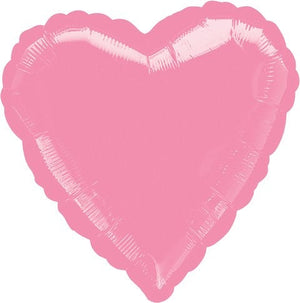 45cm Standard Heart HX Metallic Pink Balloon
