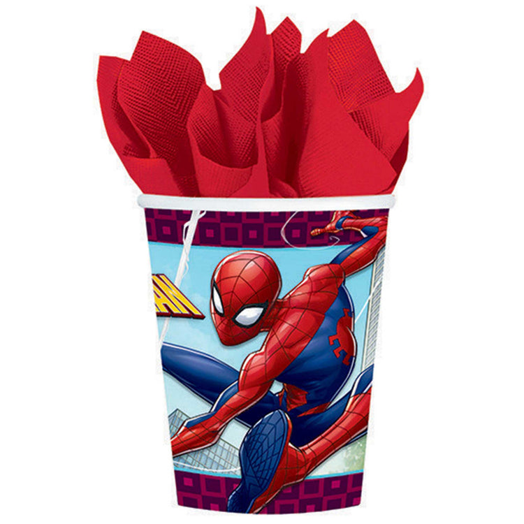 Spiderman Webbed Wonder 266ml Party Cups Pack of 8