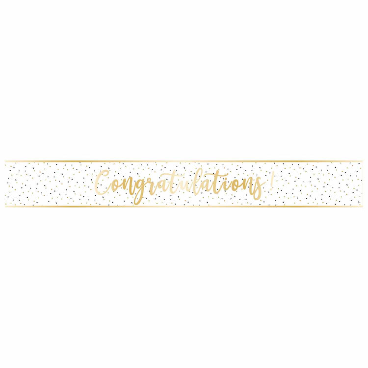 Banner Congratulations Gold Foil 2.7m
