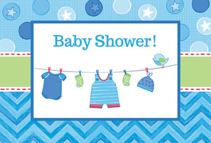 Shower With Love Boy Postcard Invites Pack of 8
