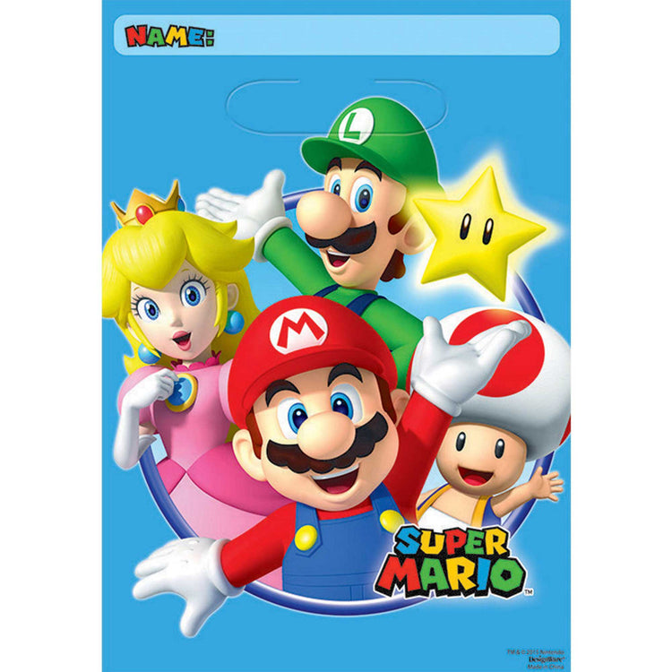 Super Mario Brothers Folded Lootbags Pack of 8