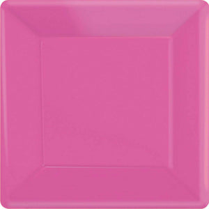 Paper Plates 26cm Square 20CT - Bright Pink Pack of 20