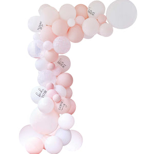 Future Mrs White, Pink & Confetti Hen Party Balloon Arch Kit