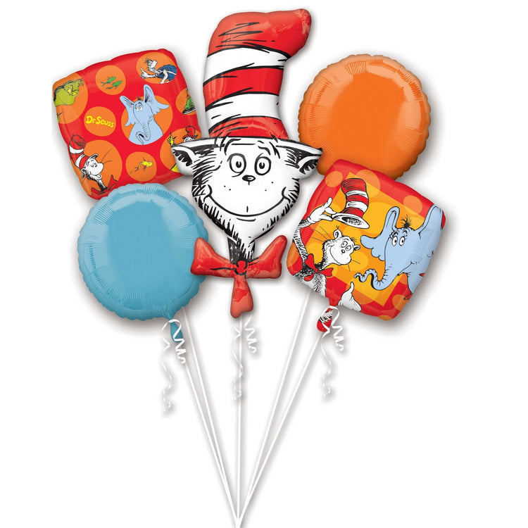 Dr Seuss Bouquet Foil Balloons Pack of 5