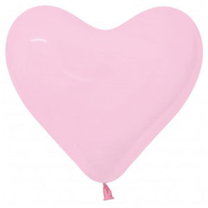 Sempertex 28cm Hearts Fashion Pink Latex Balloons 009, 12PK Pack of 12
