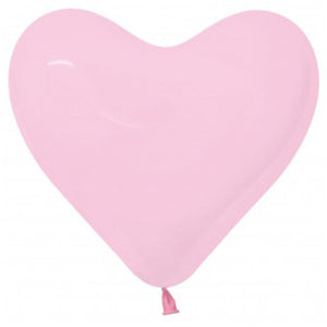 Sempertex 28cm Hearts Fashion Pink Latex Balloons 009 12PK Pack of 12