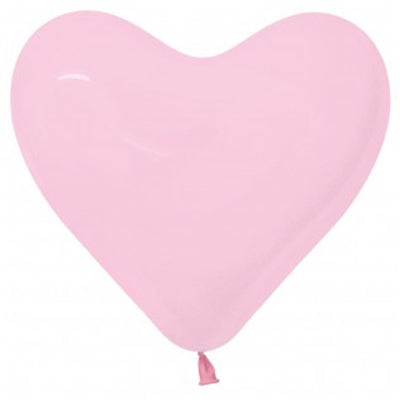 Sempertex 28cm Hearts Fashion Pink Latex Balloons 009 12PK Pack of 12