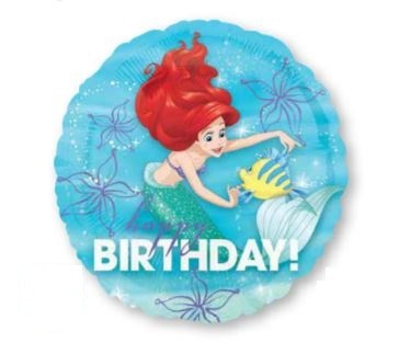 45cm Standard HX Dream Big Ariel Happy Birthday Balloon