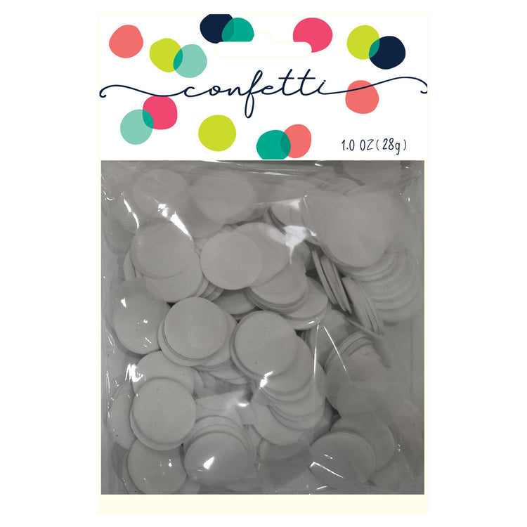 Confetti Circles White 2cm Tissue Paper 28g