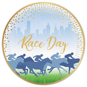 Race Day 23cm Paper Plates Pack of 8